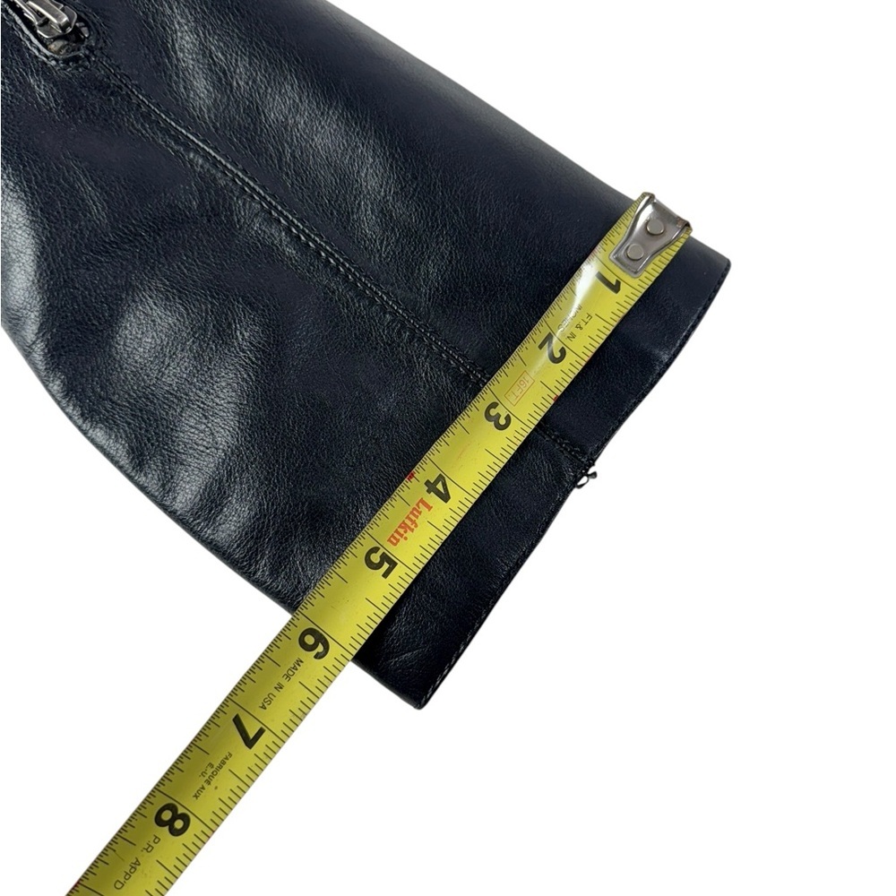 Frye Black Leather Knee-High Riding Boots - Picture 8 of 9